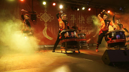 Kung Fu groep drum Chinees nieuwjaar Rotterdam 2017